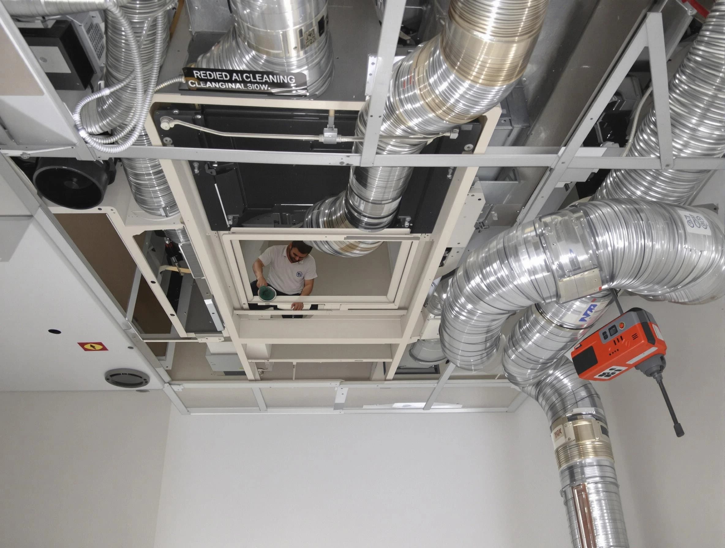 Richmond Air Duct Cleaning technician performing detailed central duct system cleaning in Richmond