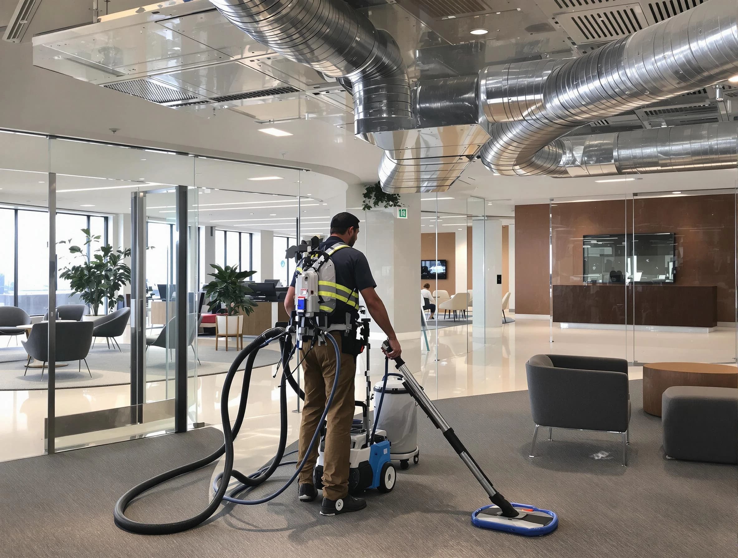 Commercial duct cleaning service by Richmond Air Duct Cleaning in Richmond