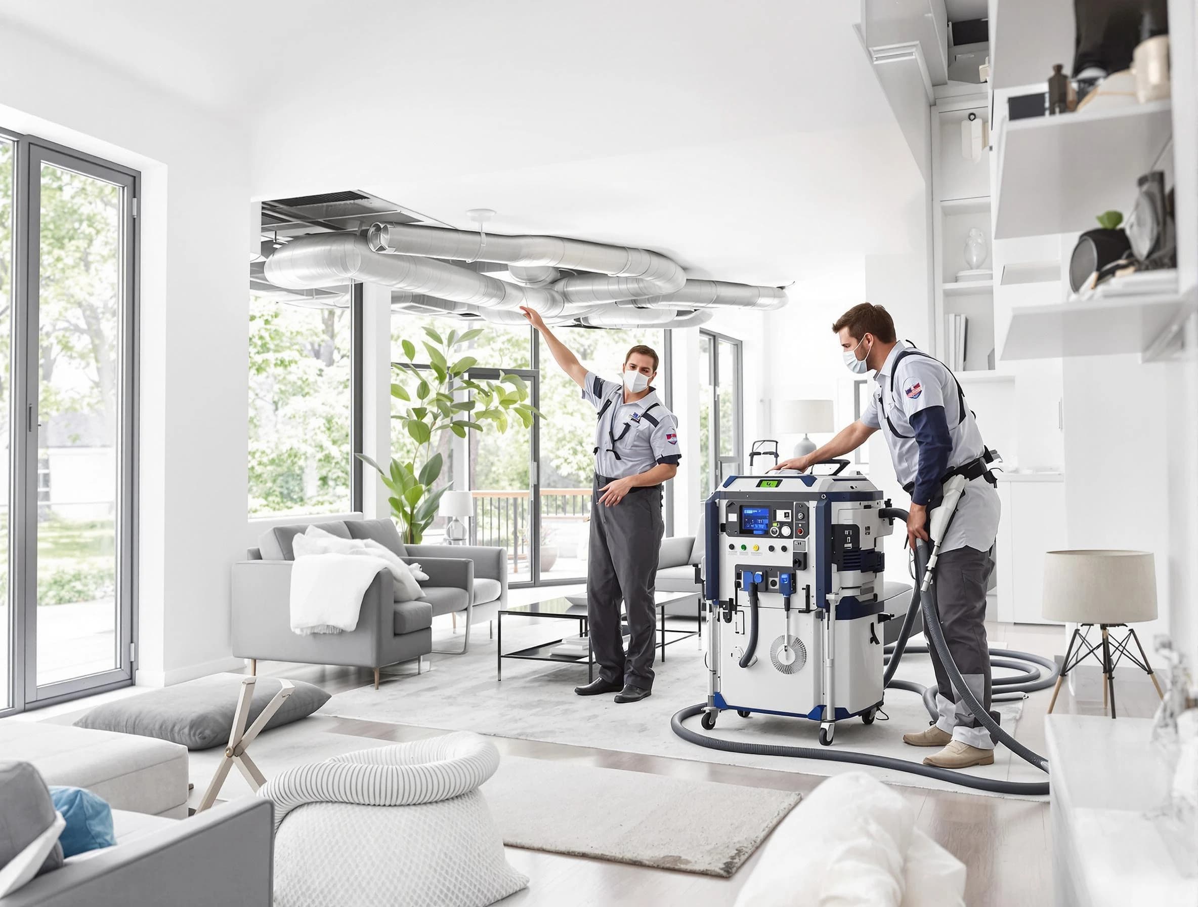 Richmond Air Duct Cleaning professional conducting pure air duct cleaning with state-of-the-art equipment in Richmond