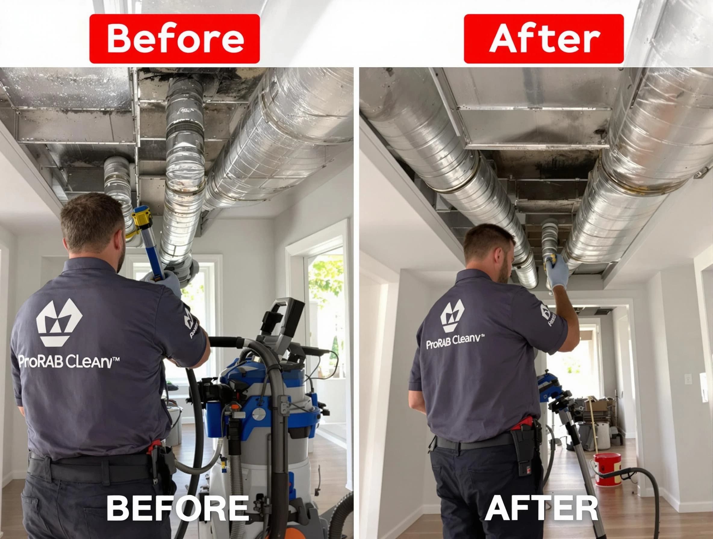 Richmond Air Duct Cleaning expert performing thorough residential duct cleaning in a Richmond home