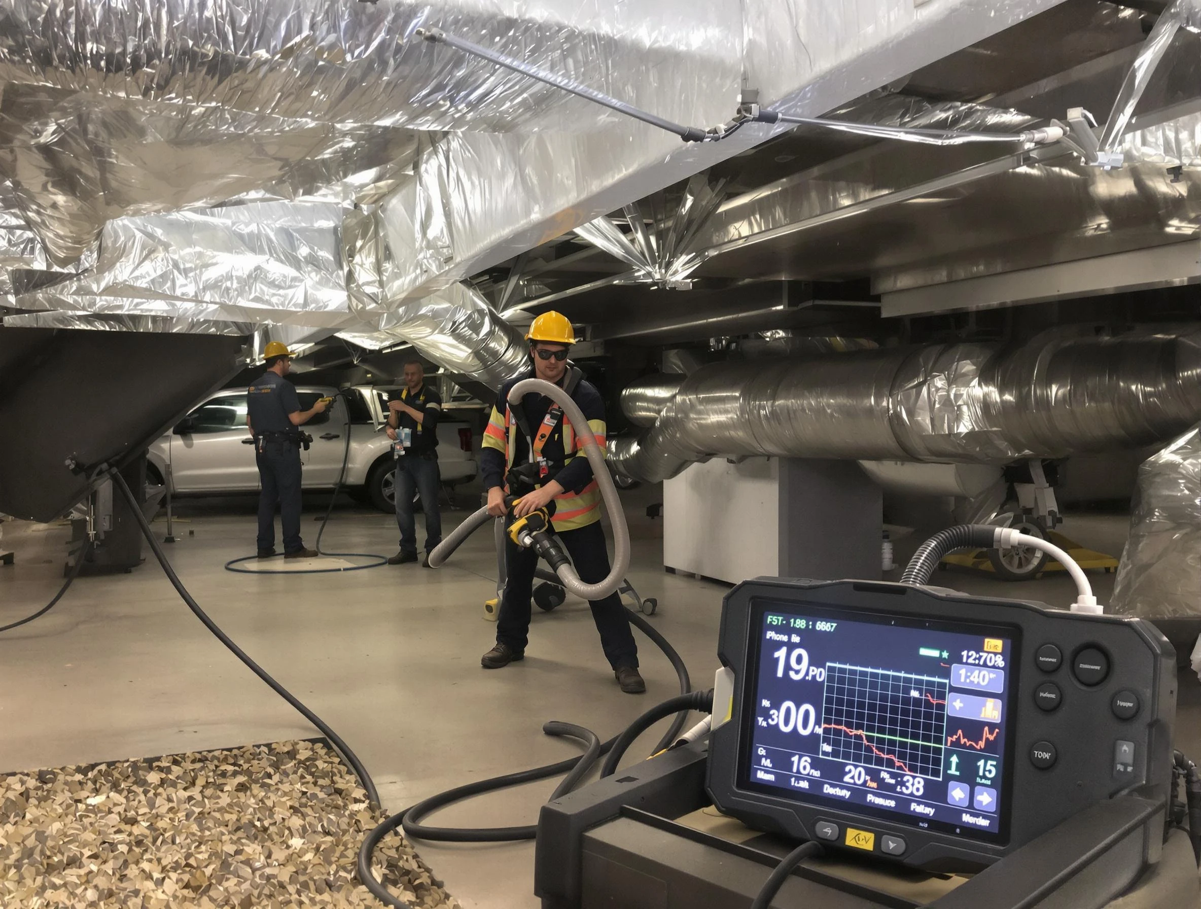 Professional negative pressure duct cleaning by Richmond Air Duct Cleaning in Richmond